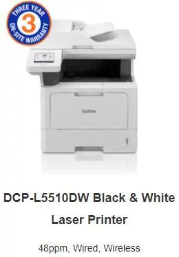 Brother MFC-L5510DW Black & White Laser Printer